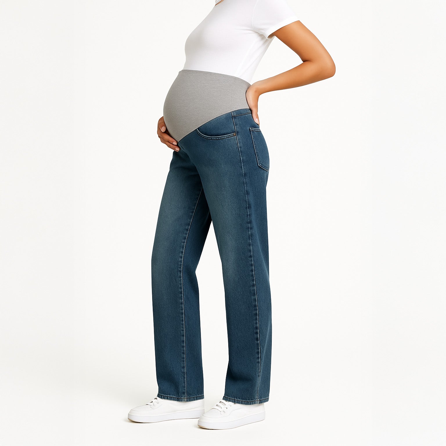 BloomFlex – Belly Support Wide-Leg Jeans