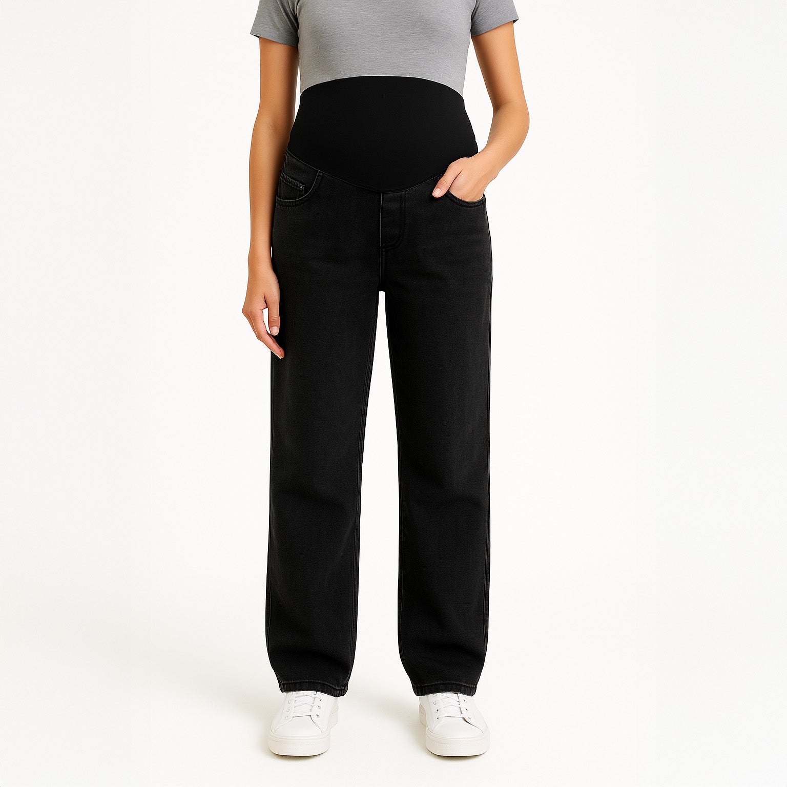BloomFlex – Belly Support Wide-Leg Jeans