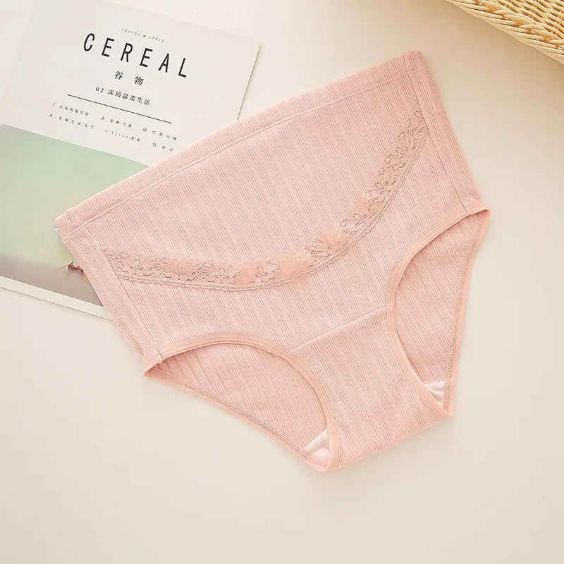CloudNest – Adjustable High-Waist Cotton Maternity Brief