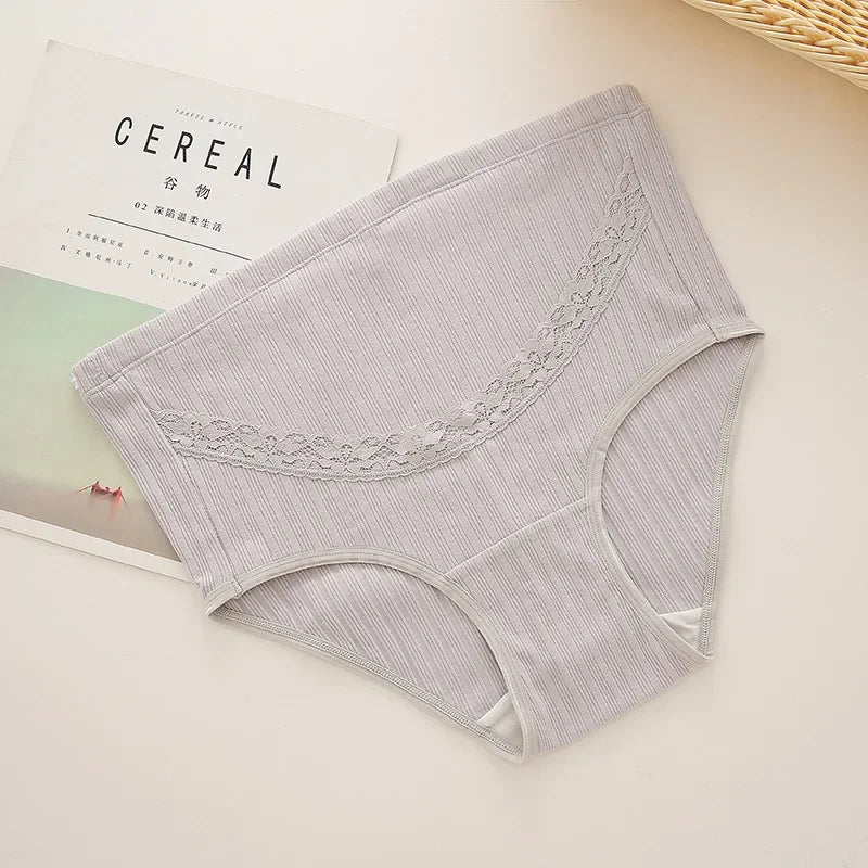 CloudNest – Adjustable High-Waist Cotton Maternity Brief