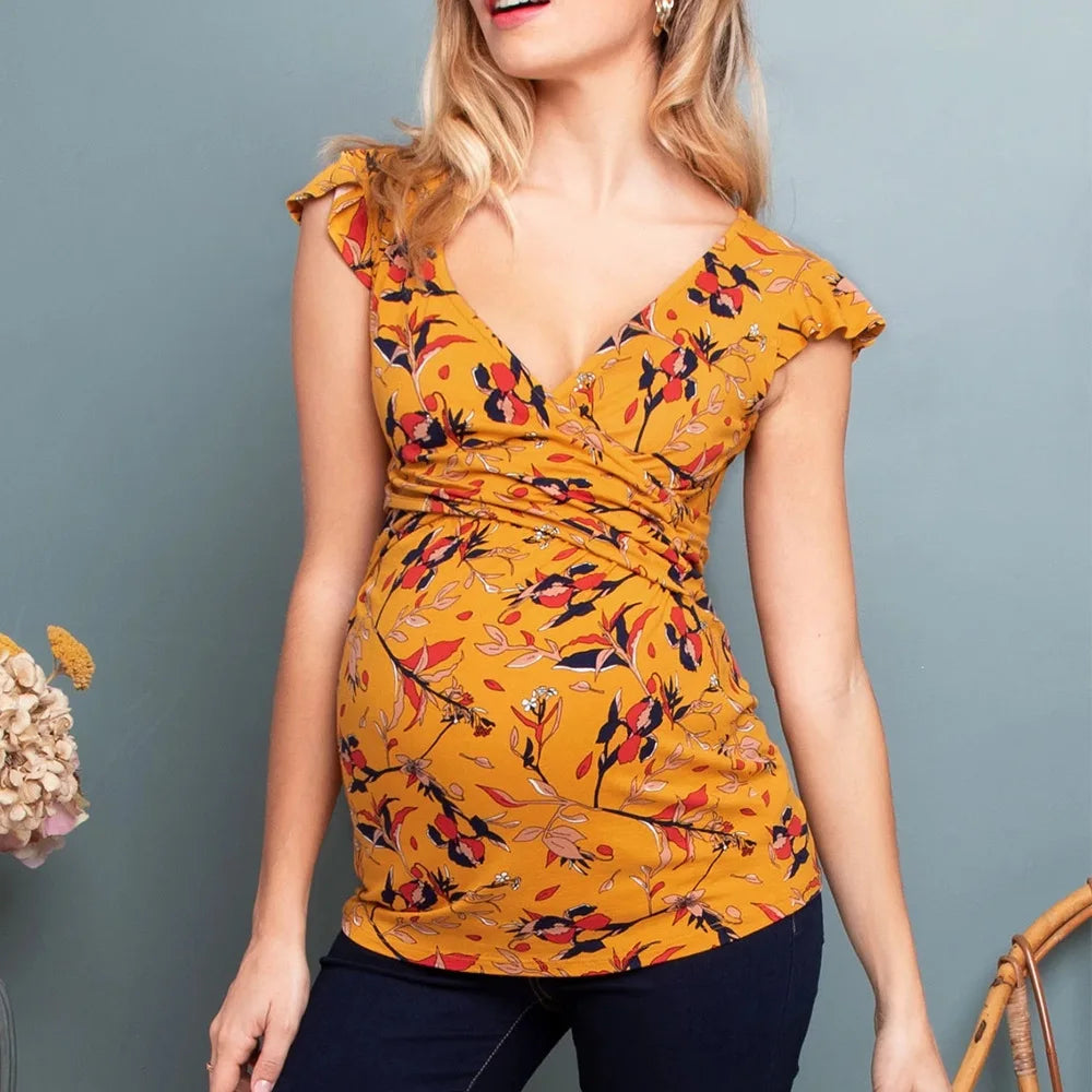 Lyra – Floral Nursing Tee