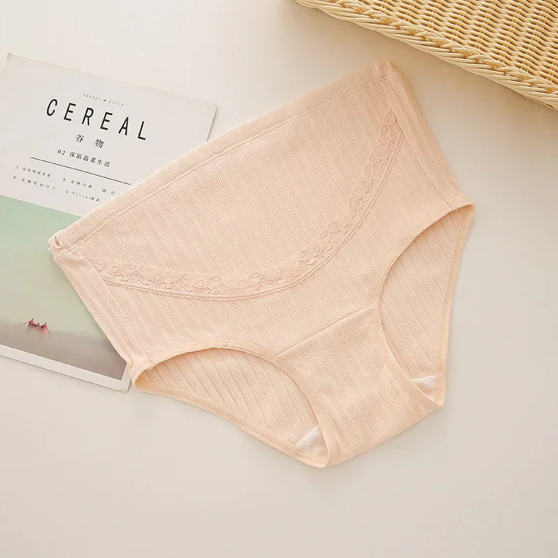 CloudNest – Adjustable High-Waist Cotton Maternity Brief