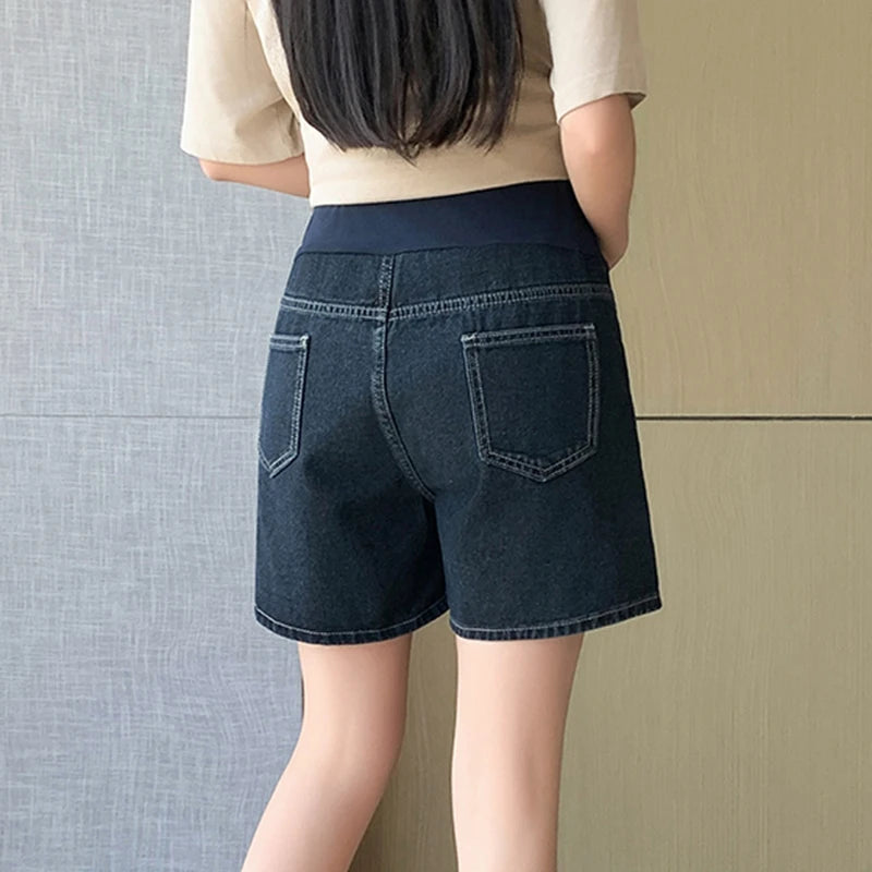 BumpEase – Summer Maternity Denim Shorts