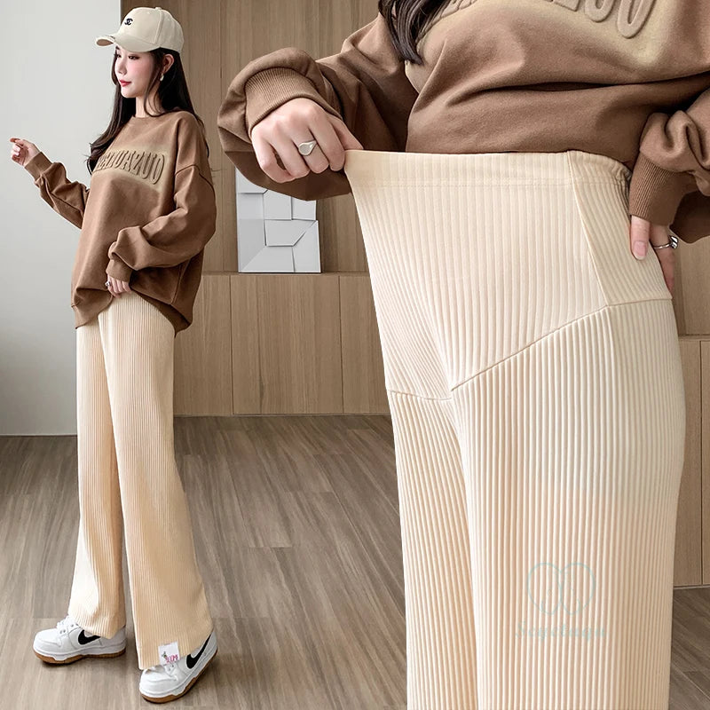 Nuvira – Pleated Chiffon Maternity Trousers