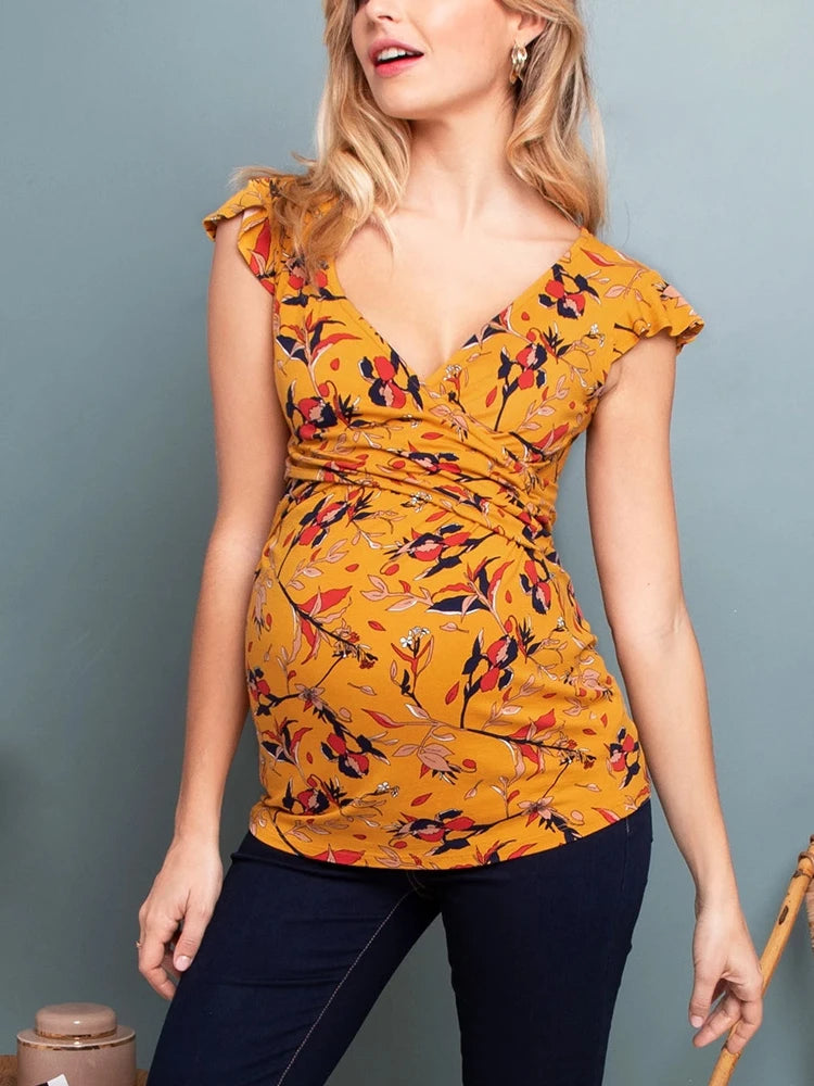 Lyra – Floral Nursing Tee