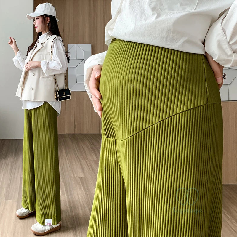 Nuvira – Pleated Chiffon Maternity Trousers