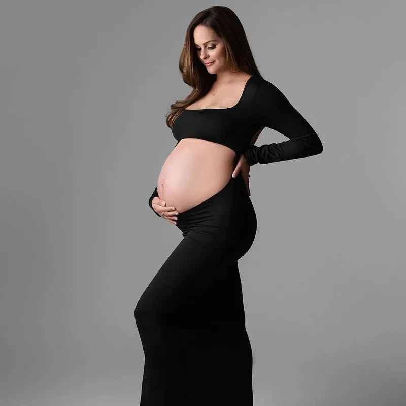 Veloura – Backless Maternity Bodycon Gown
