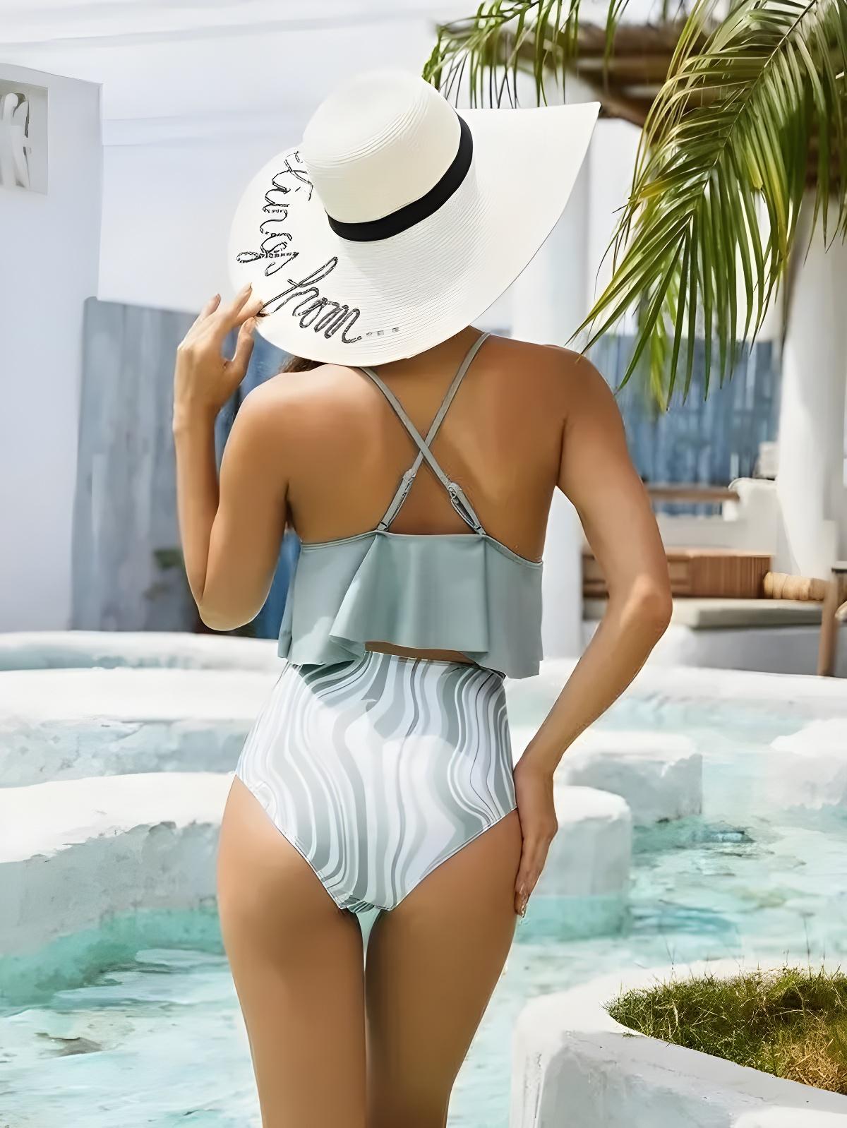 Sage Tide – High-Waist Maternity Tankini
