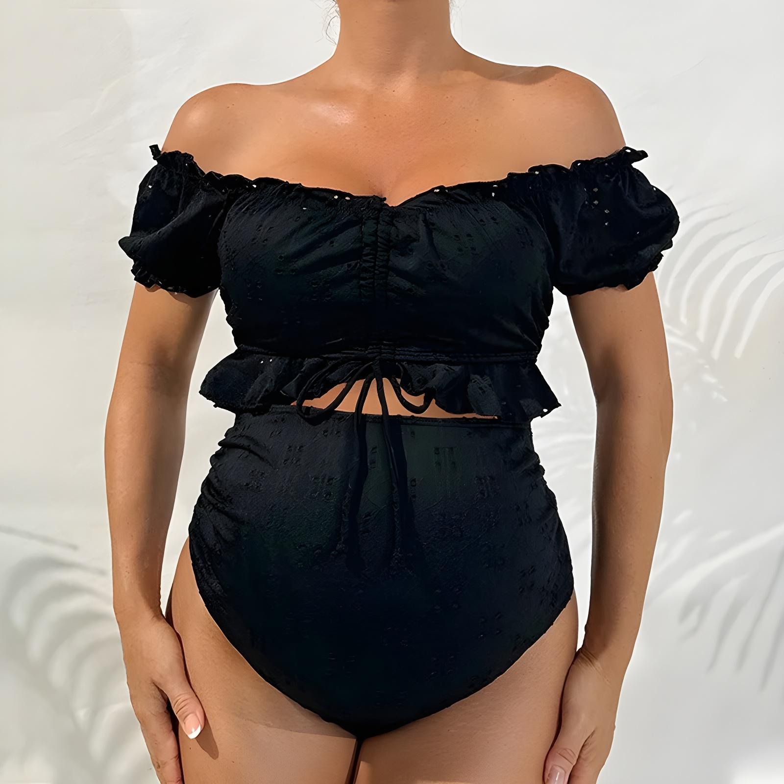 Noir Nest – High-Waisted Maternity Bikini