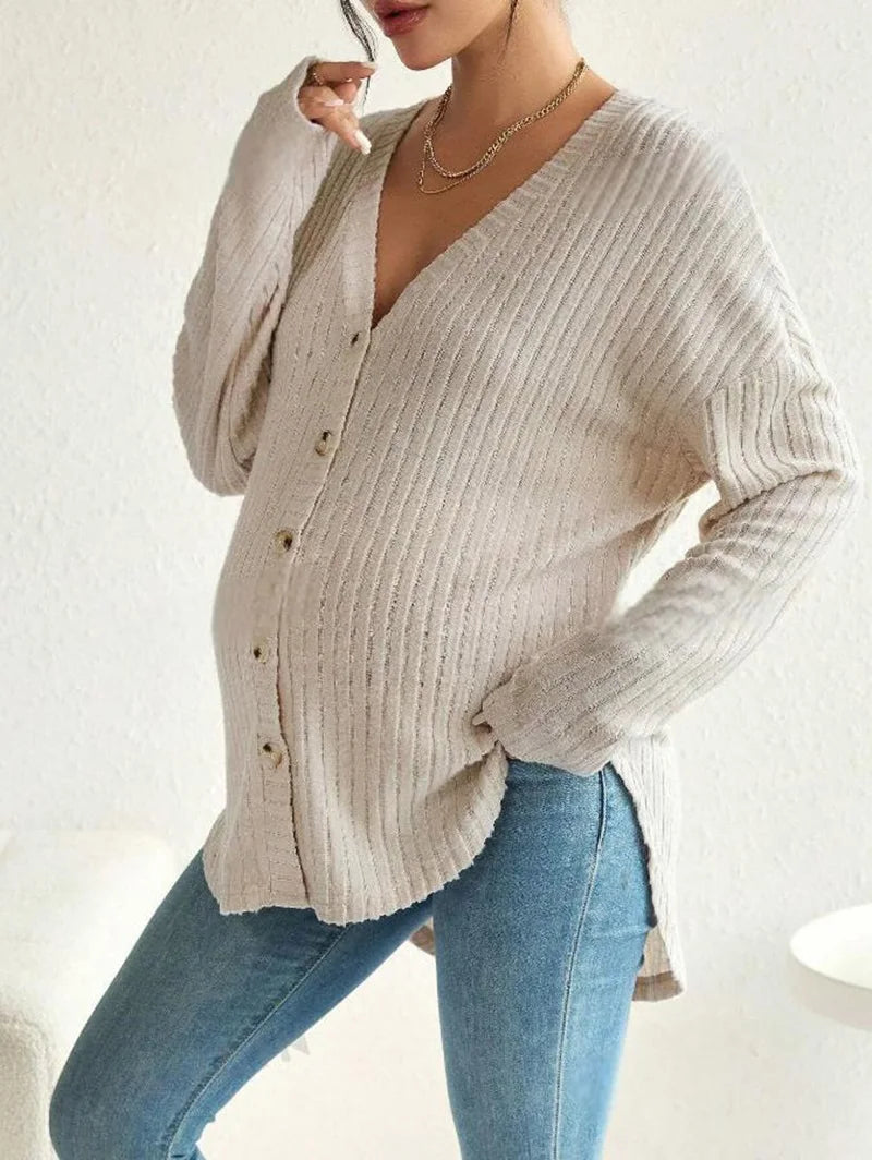 Nurtura – V-Neck Knit Nursing Blouse