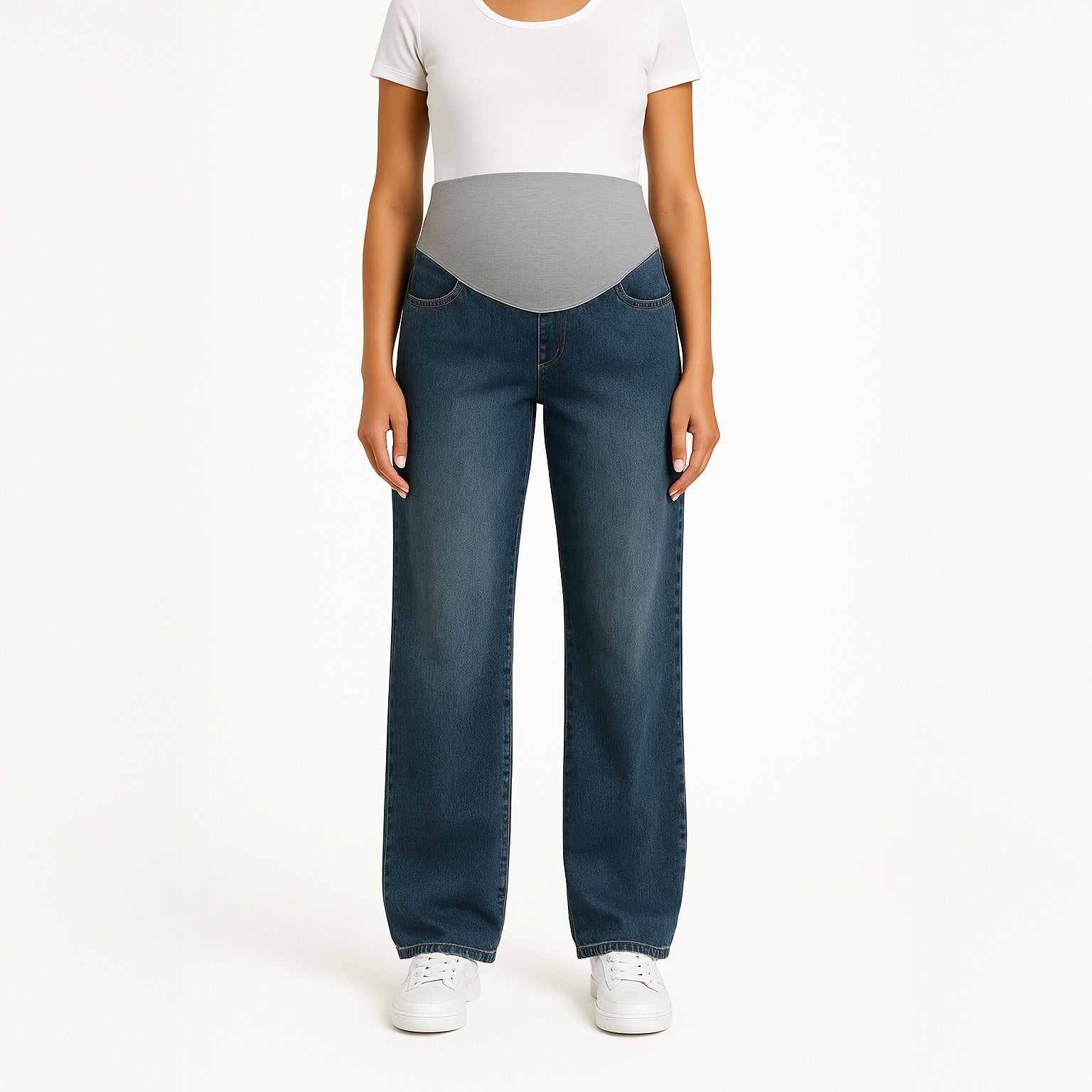 BloomFlex – Belly Support Wide-Leg Jeans