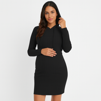 NestHood – Knit Hoodie Maternity Dress