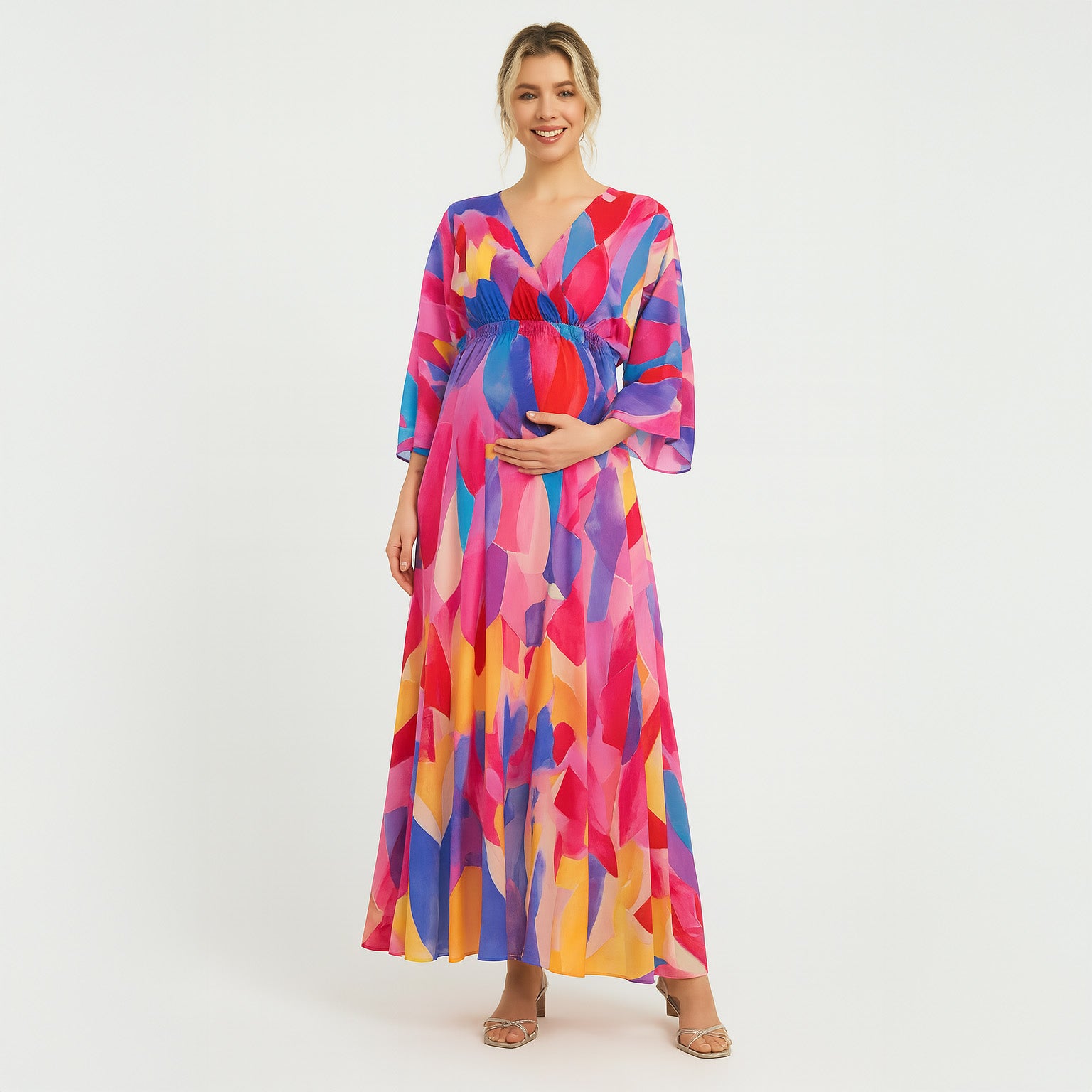 Sunmira – Colorful Maternity Beach Dress
