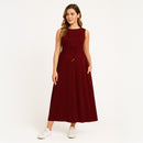 WillowEase – Belted Maternity Swing Dress