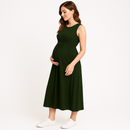 WillowEase – Belted Maternity Swing Dress
