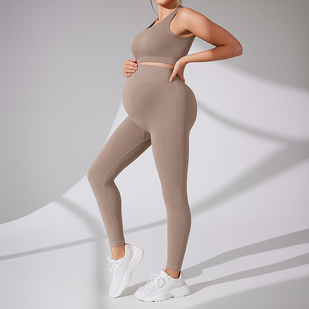 AlignBloom – Seamless Maternity Yoga Set