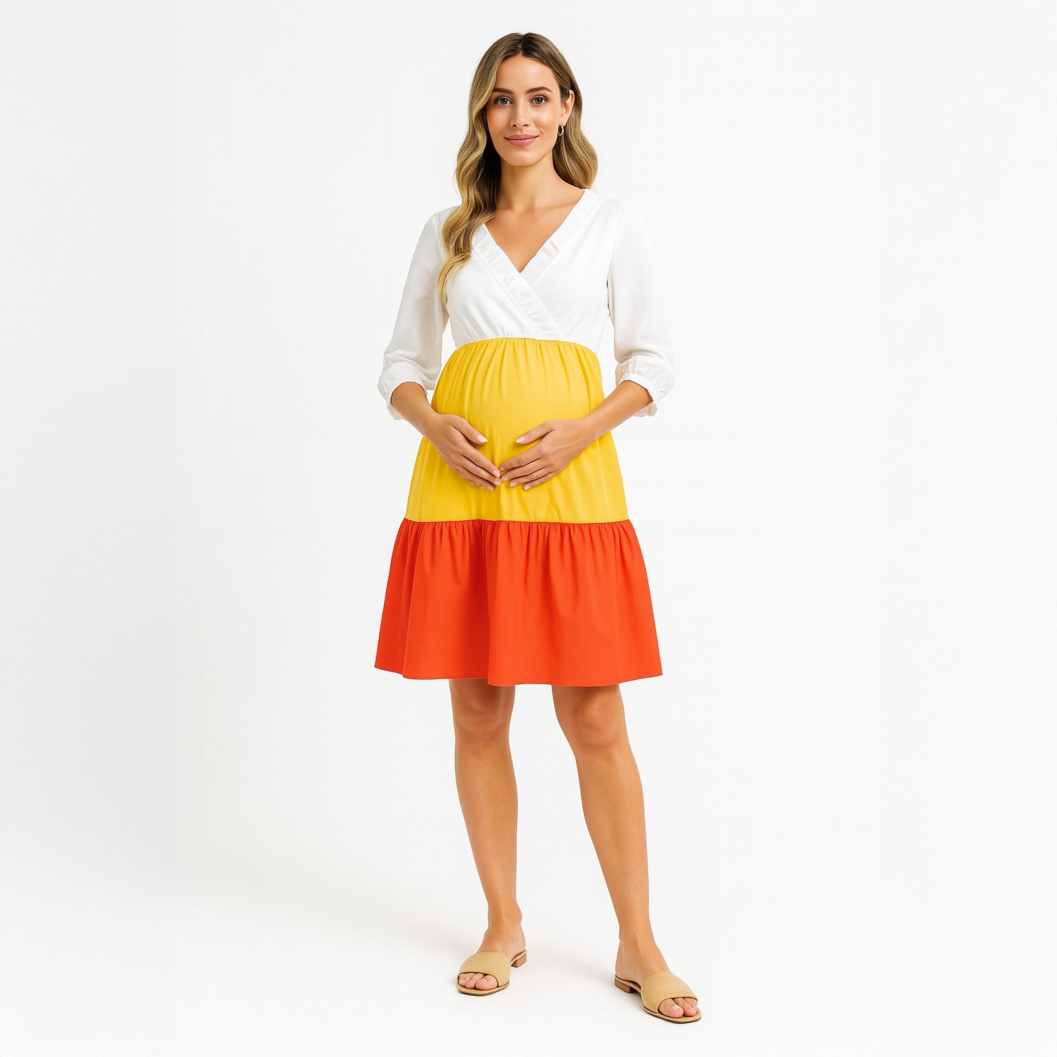 BloomEase – Nursing-Friendly Maternity Dress