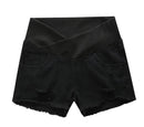 BreezyBump – Low-Waist Denim Maternity Shorts