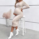 Silva Muse – Slim Long-Sleeve Maternity Dress