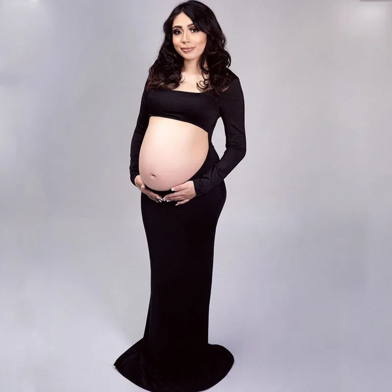 Veloura – Backless Maternity Bodycon Gown