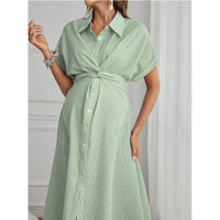 Morningline – Striped Maternity Shirt Dress