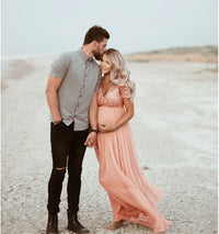 Starlit Shore – Sequin Maternity Photography Dress