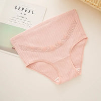 CloudNest – Adjustable High-Waist Cotton Maternity Brief
