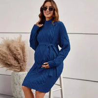 Woven Nest – Knit Turtleneck Maternity Dress