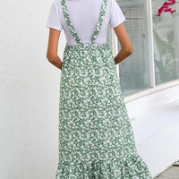 Blossom Fern – Floral Maternity Suspender Dress