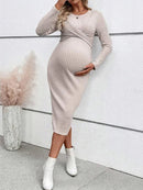 Silva Muse – Slim Long-Sleeve Maternity Dress