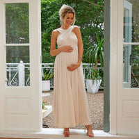 Luma Belle – White A-Line Maternity Dress