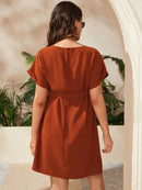 Olive Ember – Sash-Tie Maternity Dress
