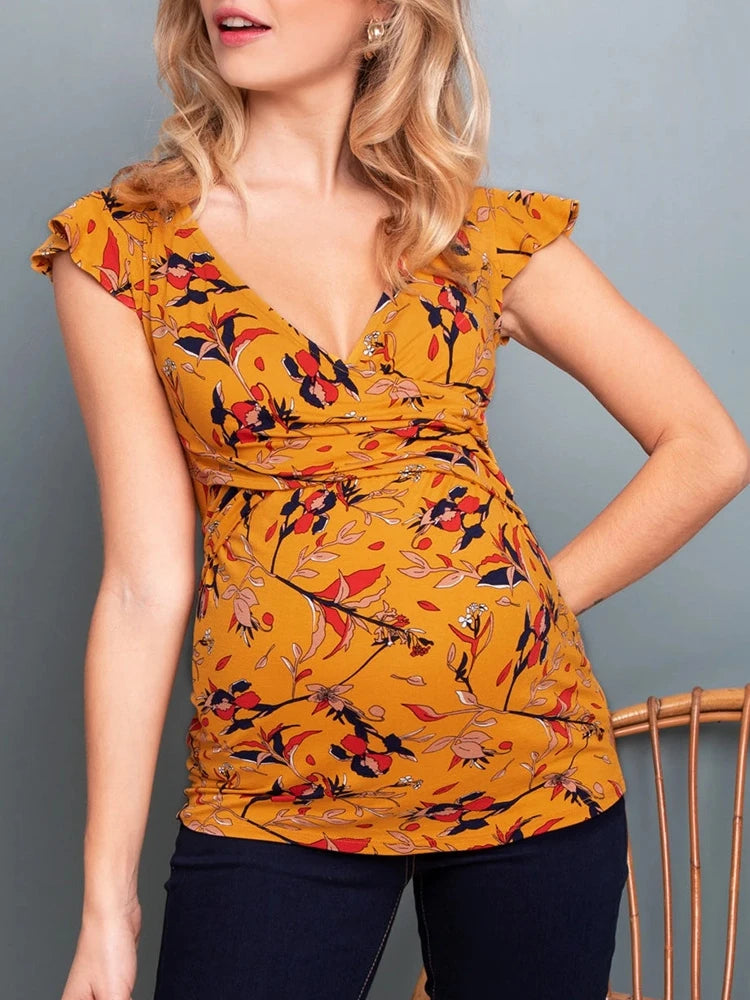 Lyra – Floral Nursing Tee