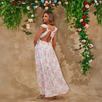 Petal Drift – Floral Chiffon Maternity Dress