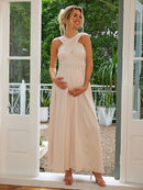 Luma Belle – White A-Line Maternity Dress