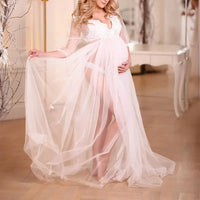 Lacewing – Tulle V-Neck Maternity Gown