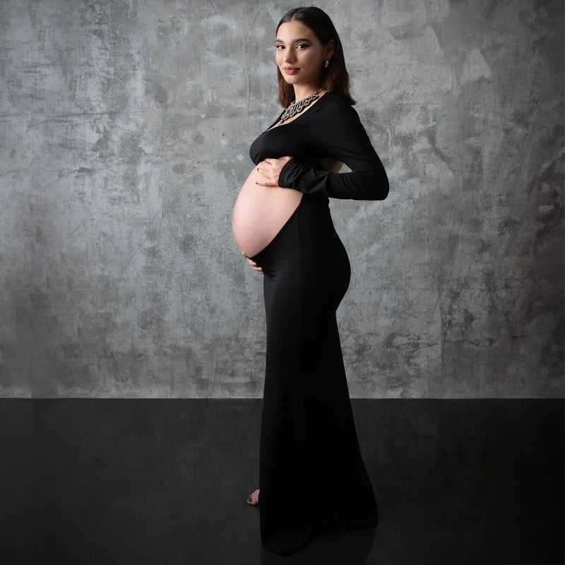 Veloura – Backless Maternity Bodycon Gown