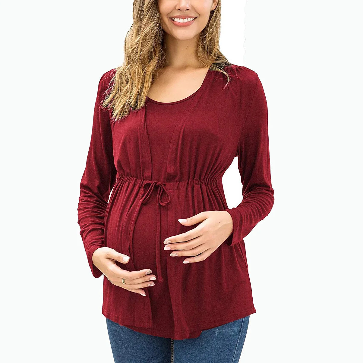 Elowen – Layered Look Maternity Hoodie