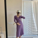 Warmthline – Knitted Tie Maternity Sweater Dress