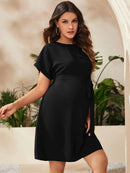 Olive Ember – Sash-Tie Maternity Dress